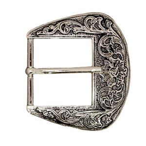 NEW Silver Medium Pin Prong Western Belt Buckle